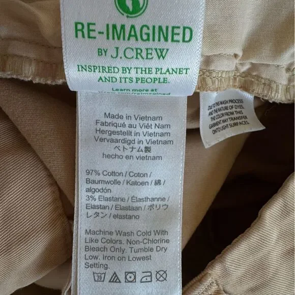 J. Crew Pleated capeside chino pants BP502 trousers in Light Khaki Size 14 - Picture 9 of 10